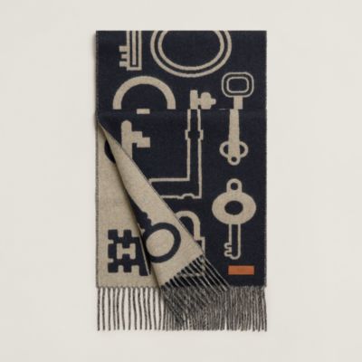 ブルー - レディス, スカーフ、ショール＆マフラー, カシミア